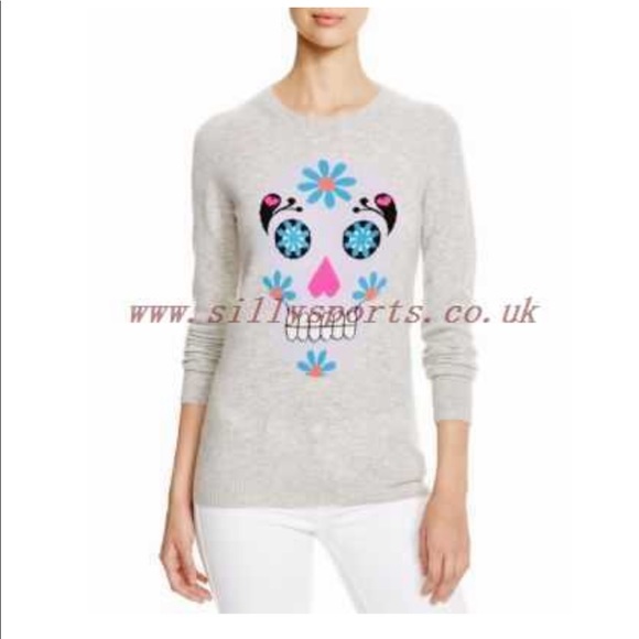 Aqua Sweaters - Aqua cashmere skull sweater size M